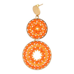 Oorbellen rond dubbel met...