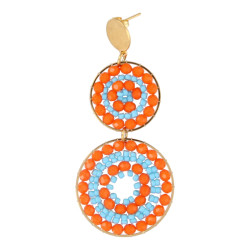 Oorbellen rond dubbel met...