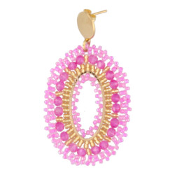 Oorbellen ovaal met...