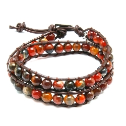 Armband facet 6mm (champagne)