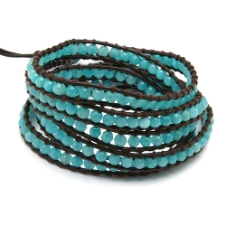 Armband facet 6mm (champagne)