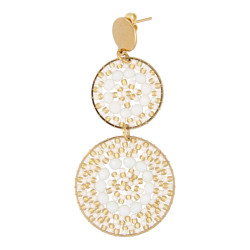 Oorbellen rond dubbel met...