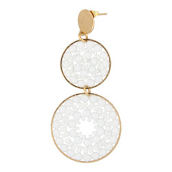 Oorbellen rond dubbel met...