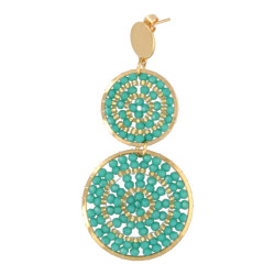 Oorbellen rond dubbel met...