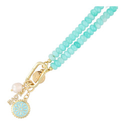 Ketting glaskralen donut...