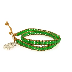 Armband facet 6mm (champagne)