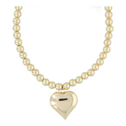 Ketting 8mm 14krt verguld...
