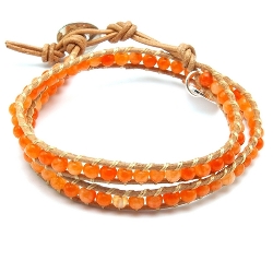 Armband facet 6mm (champagne)