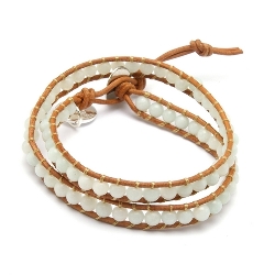 Armband facet 6mm (champagne)