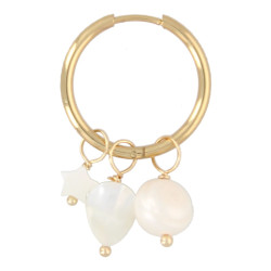 Oorbellen creolen met bedels