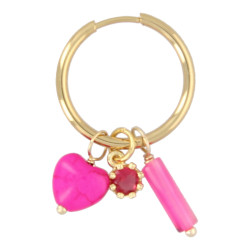 Oorbellen creolen met bedels