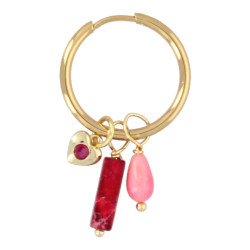 Oorbellen creolen met bedels