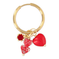 Oorbellen creolen met bedels