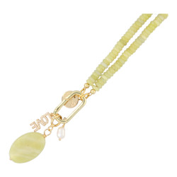 Ketting halfedelsteen lemon...