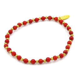 Armband facet 6mm (champagne)