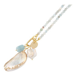 Ketting 4mm halfedelsteen...