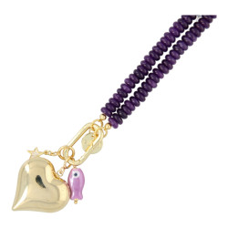 Ketting glaskralen donut...