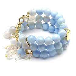 Armband facet 6mm (champagne)