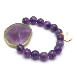 Armband facet 6mm (champagne)