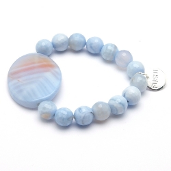 Armband facet 6mm (champagne)