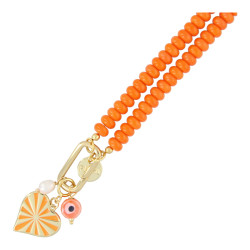Ketting glaskralen donut...