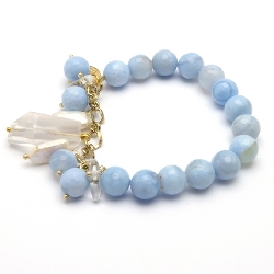 Armband facet 6mm (champagne)