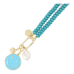 Ketting glaskralen donut...