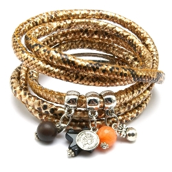 Armband facet 6mm (champagne)