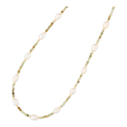 Ketting 3mm halfedelsteen...