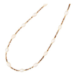 Ketting 3mm halfedelsteen...