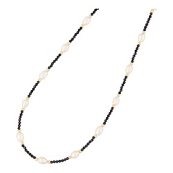 Ketting 3mm halfedelsteen...