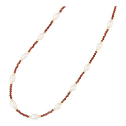 Ketting 3mm halfedelsteen...