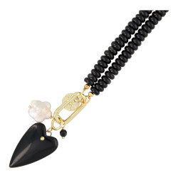 Ketting halfedelsteen donut...