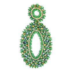 Oorbellen geweven ovaal...