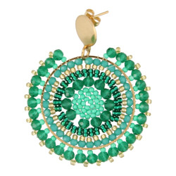 Oorbellen geweven rond met...