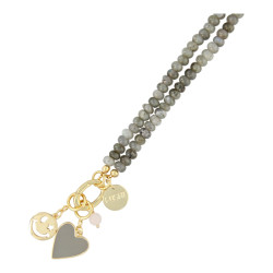 Ketting halfedelsteen donut...