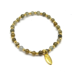 Armband facet 6mm (champagne)