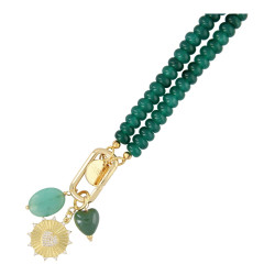 Ketting glaskralen donut...