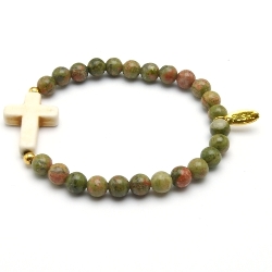 Armband facet 6mm (champagne)