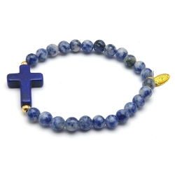 Armband facet 6mm (champagne)