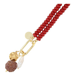 Ketting glaskralen donut...