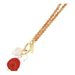 Ketting halfedelsteen facet...
