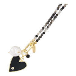 Ketting halfedelsteen facet...