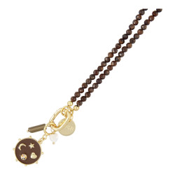 Ketting halfedelsteen facet...