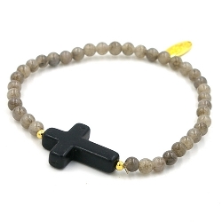 Armband facet 6mm (champagne)