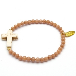 Armband facet 6mm (champagne)