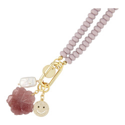 Ketting glaskralen donut...