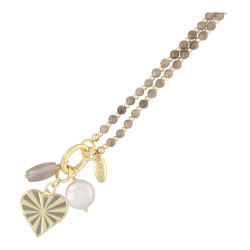 Ketting 4mm steenkralen...