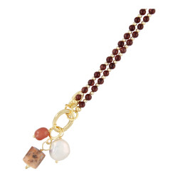 Ketting 4mm steenkralen...
