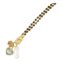 Ketting 4mm halfedelsteen...